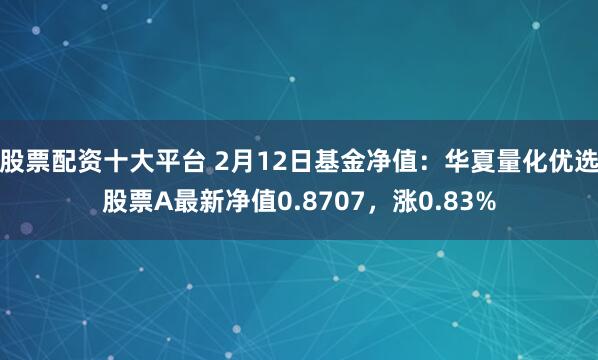 股票配资十大平台 2月12日基金净值：华夏量化优选股票A最新净值0.8707，涨0.83%